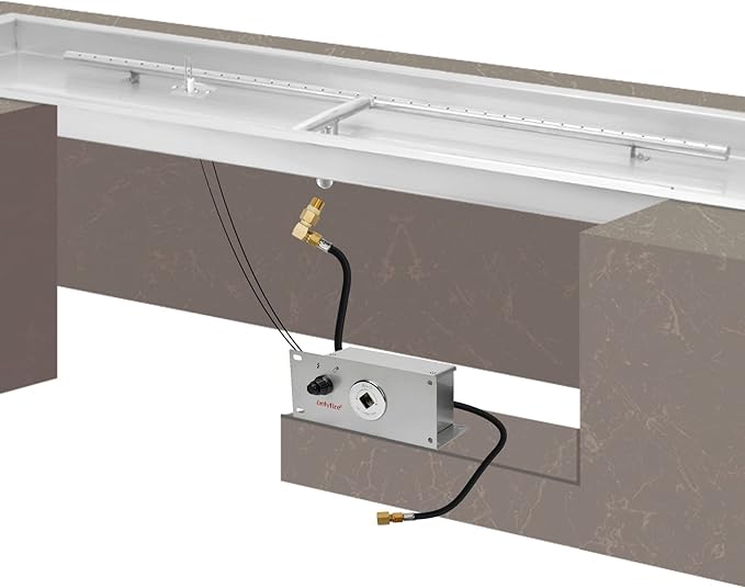 Kit de sistema de encendido de gas natural todo en uno (incluye encendedor electrónico, válvula de llave, manguera de PVC, accesorios)